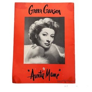 Vintage 1958 Greer Garson Auntie Mame Program Playbill USA NYC Fryer Care Comedy